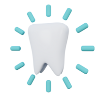 saludable diente 3d icono ilustración png