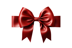 AI generated red ribbons tied in a bow professional photography png