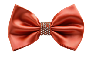 AI generated red ribbons tied in a bow professional photography png