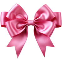 AI generated pink ribbons tied in a bow professional photography png