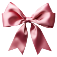 AI generated pink ribbons tied in a bow professional photography png