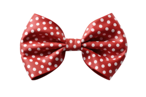 AI generated red ribbons tied in a bow professional photography png