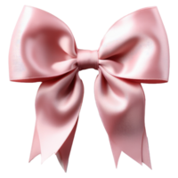AI generated pink ribbons tied in a bow professional photography png