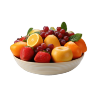 AI generated full basket with fruits png