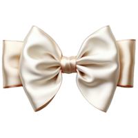 AI generated white ribbons tied in a bow png