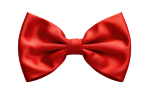 AI generated red ribbons tied in a bow professional photography png