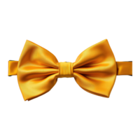 AI generated gold ribbons tied in a bow professional photography png
