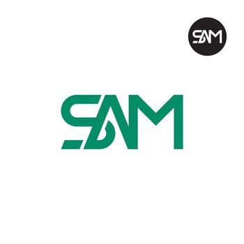Letter SAM Monogram Logo Design vector