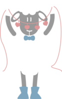 glücklich Valentinstag Tag mit Schaf halten hören, Liebe Konzept, eben png transparent Element Charakter Design
