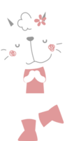 feliz dia dos namorados dia com tímido gato, amor conceito, plano png transparente elemento personagem Projeto