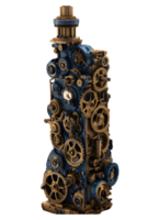 AI generated Pave Skull Steampunk Style PNG Transparent Background