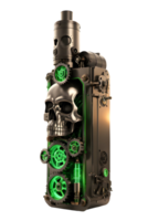 AI generated Pave Skull Steampunk Style PNG Transparent Background