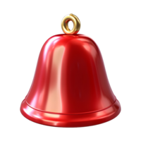 AI generated 3D Rendering of a Red Bell on Transparent Background - Ai Generated png