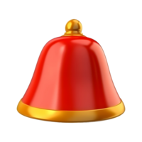 AI generated 3D Rendering of a Red Bell on Transparent Background - Ai Generated png