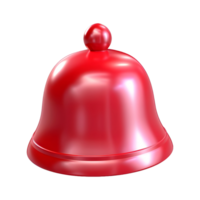 AI generated 3D Rendering of a Red Bell on Transparent Background - Ai Generated png