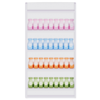 Groceries theme 3D milk product, Milk Shelves on a transparent background, 3D rendering png