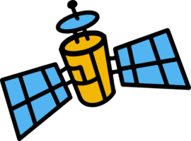 The solar system and space drawing vector image. png