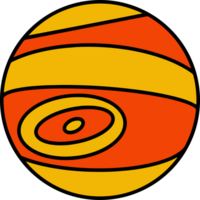 The solar system and space drawing vector image. png