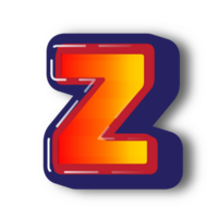 3D Z Alphabet Letter Effect png