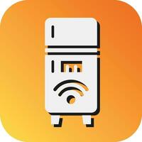 Smart Fridge Vector Glyph Gradient Background Icon For Personal And Commercial Use.