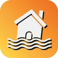 Natural Disaster Vector Glyph Gradient Background Icon For Personal And Commercial Use.