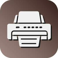 Printer Vector Glyph Gradient Background Icon For Personal And Commercial Use.