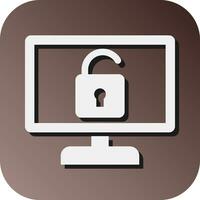 Cyber Attack Vector Glyph Gradient Background Icon For Personal And Commercial Use.