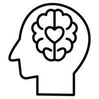 Emotional Intelligence Icon line vector illustration