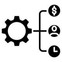 Resource Allocation Icon line vector illustration