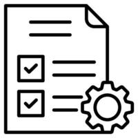 Project Management Icon line vector illustration