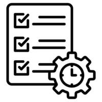 Schedule Management Icon line vector illustration