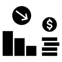 Declining Profits Icon line vector illustration