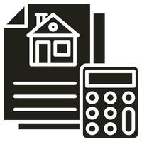 Real Estate Finance Icon line vector illustration