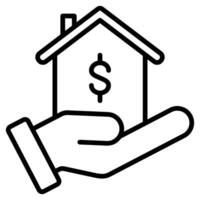 Investment Property Icon line vector illustration