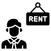 Rental Management Icon line vector illustration