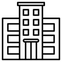 Commercial Property Icon line vector illustration