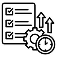 Productivity Planning Icon line vector illustration