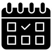 Booking Calendar Icon line vector illustration