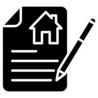 Lease Agreements Icon line vector illustration