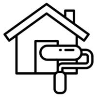 Property Renovation Icon line vector illustration