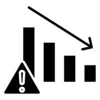 Recession Risk Icon line vector illustration