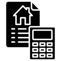 Property Accounting Icon line vector illustration