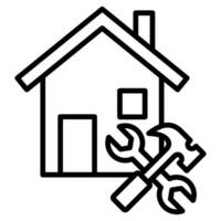 Property Maintenance Icon line vector illustration