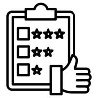 Feedback and Evaluation Icon line vector illustration