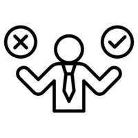 Decision-Making Icon line vector illustration