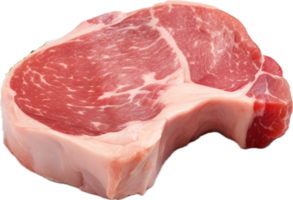 AI generated raw pork chop png