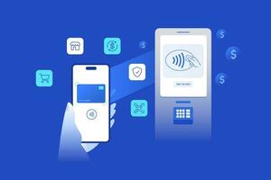 Mobile payment Contactless payment vector