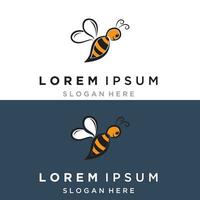 miel de abeja con diseño de ilustración de vector de logotipo moderno de panal