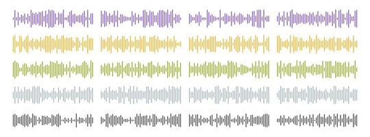 conjunto de vector sonido ondas. audio igualada tecnología, legumbres música. audio jugador. vector ilustración.