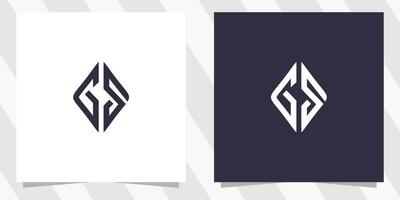 letter gs sg logo design vector